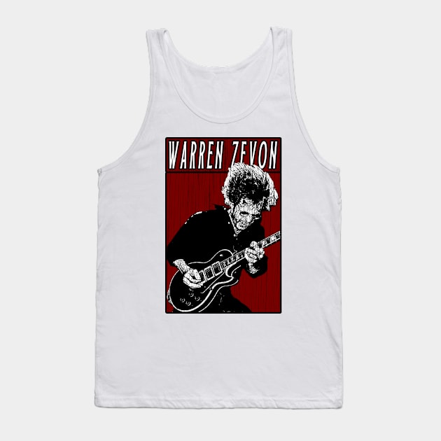 Retro Vintage Warren Zevon Tank Top by Projectup